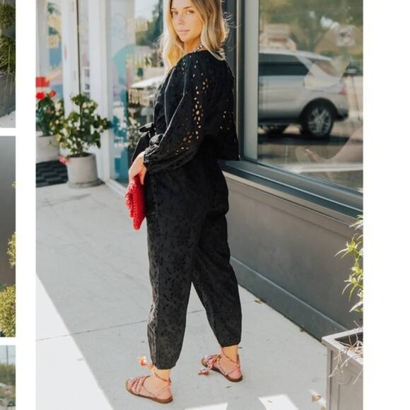 CLEOBELLA Penelope Eyelet One Piece Jumpsuit Size XS - Picture 4 of 9